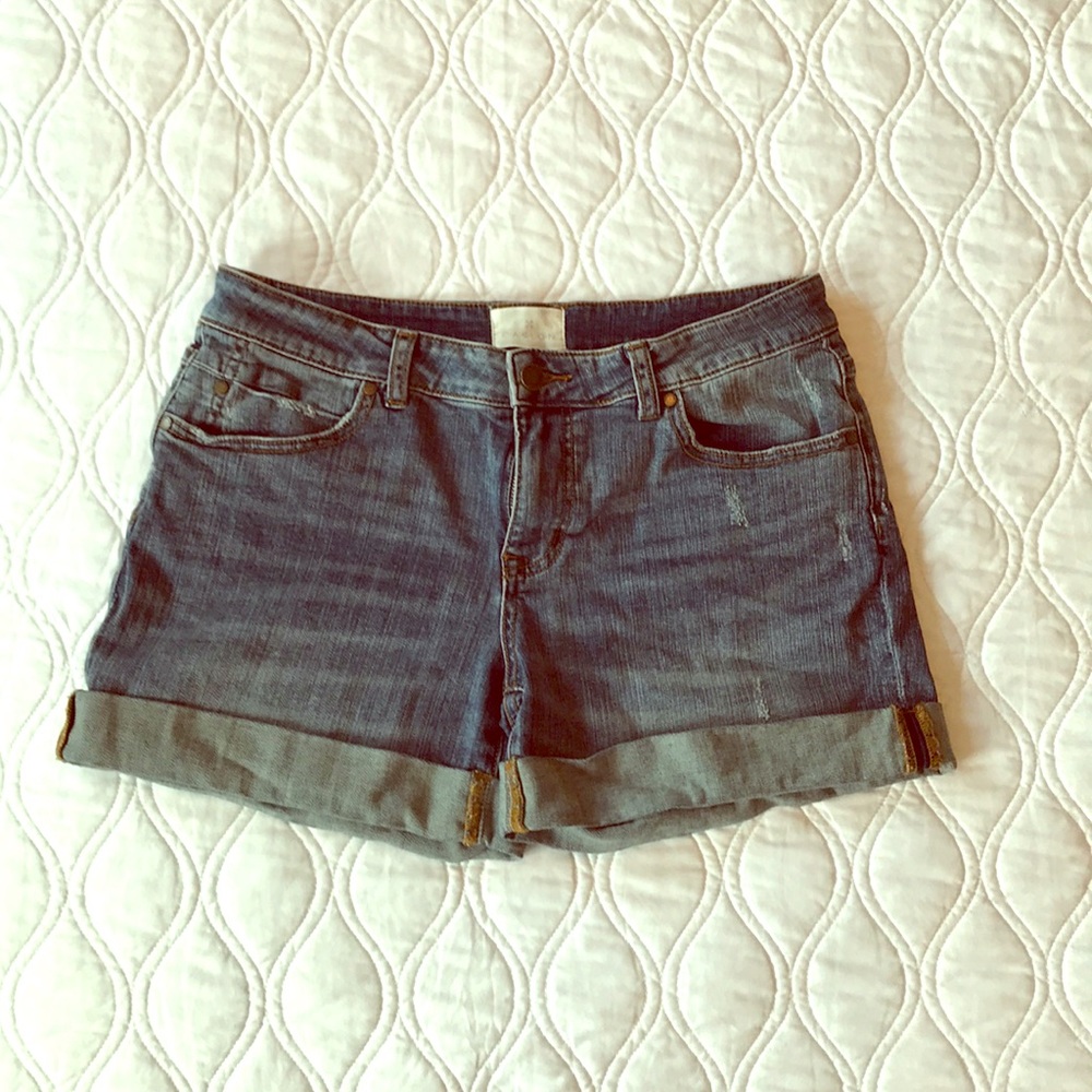 Rolled denim boyfriend shorts Caslon sz 28/8 NEW
